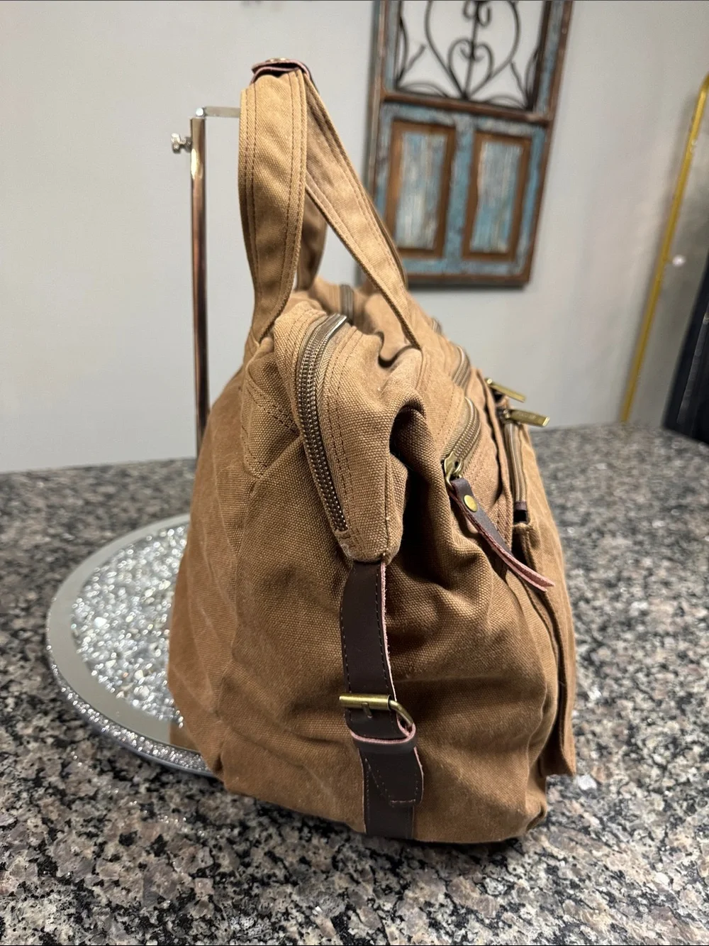 Bugatti Canvas Duffel Bag - Brown NWOT